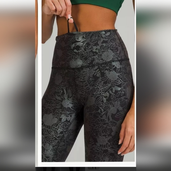 lululemon athletica Pants - Lululemon metallic yoga pants (new) size 10